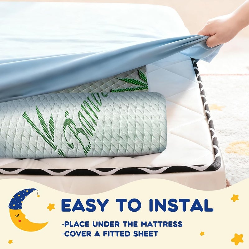 LVYSHOW Waterproof Bed Bumper for Toddler with Washable Cover, Upgrade Soft Baby Foam Rail for Full, Queen, Twin, King Size Bed, Green, 1 Pack - Image 3